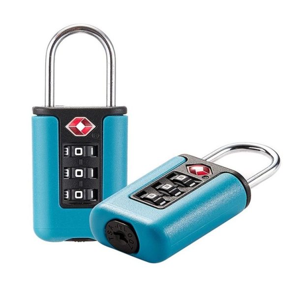 TSA Customs Code Lock Travel Luggage Lock Mini Contrast Color Design Combination Padlock (Light Green) - Image 3