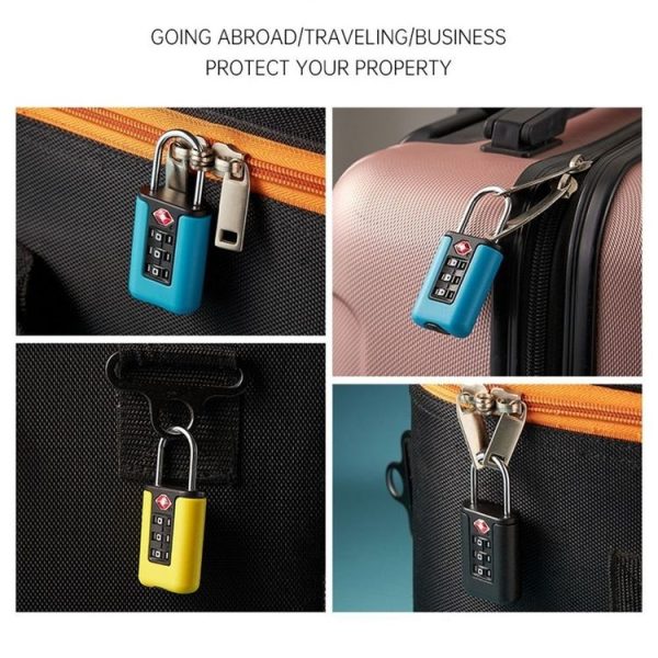 TSA Customs Code Lock Travel Luggage Lock Mini Contrast Color Design Combination Padlock (Light Green) - Image 7