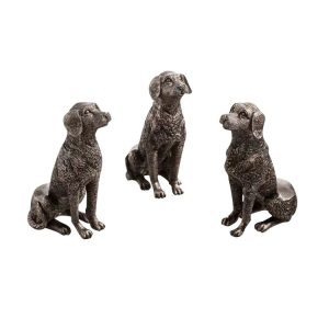 3pcs / set Flower Pot Feet Stand Animal Shape Resin Plant Pots Risers Pad (Dog)