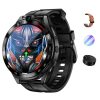 LOKMAT 1.6-Inch Dual-Camera 4G Full Netcom Dual-Mode Dual-Chip Smart Watch, Spec: Charger+Brown Leather