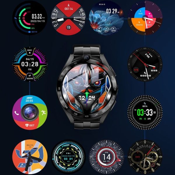 LOKMAT 1.6-Inch Dual-Camera 4G Full Netcom Dual-Mode Dual-Chip Smart Watch, Spec: Charger+Brown Leather - Image 12