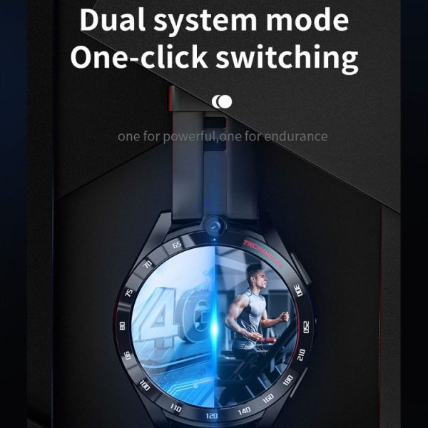 LOKMAT 1.6-Inch Dual-Camera 4G Full Netcom Dual-Mode Dual-Chip Smart Watch, Spec: Charger+Brown Leather - Image 6