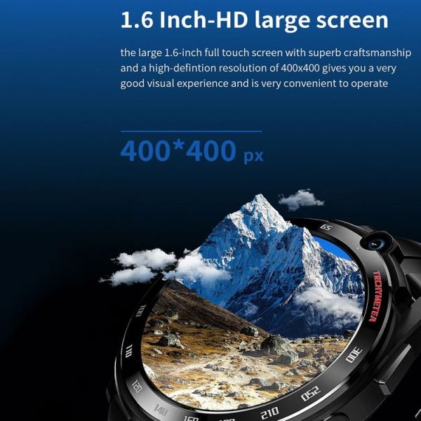 LOKMAT 1.6-Inch Dual-Camera 4G Full Netcom Dual-Mode Dual-Chip Smart Watch, Spec: Charger+Brown Leather - Image 8