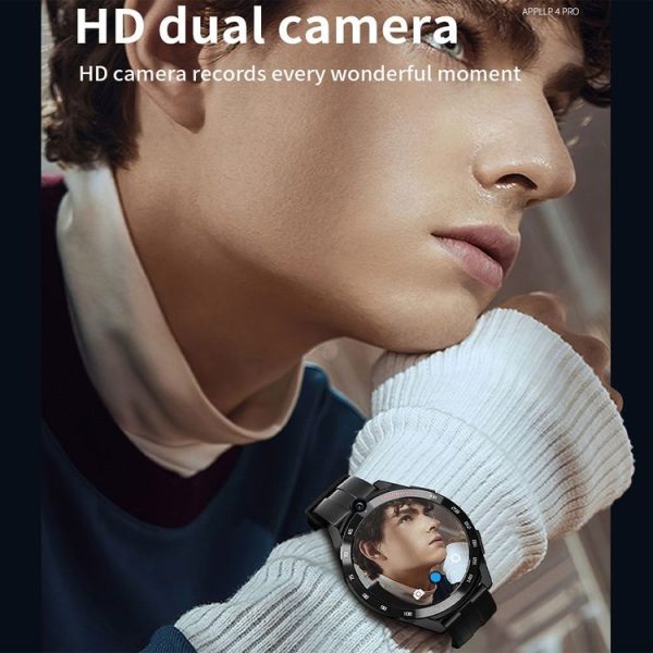 LOKMAT 1.6-Inch Dual-Camera 4G Full Netcom Dual-Mode Dual-Chip Smart Watch, Spec: Charger+Brown Leather - Image 9