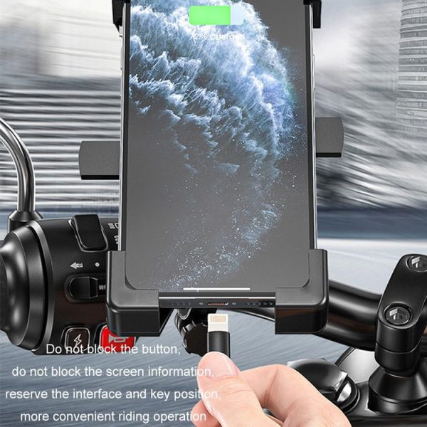 Shockproof Motorcycle Mobile Phone Holder Outdoor Bike Navigation Holder, Model: Rearview Mirror - Image 7