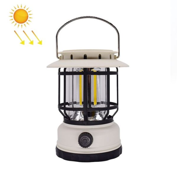 Waterproof Outdoor Tent Retro Atmosphere Horse Lamp, Color: Solar Energy White