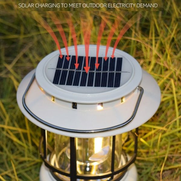 Waterproof Outdoor Tent Retro Atmosphere Horse Lamp, Color: Solar Energy White - Image 2