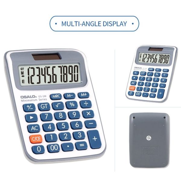 OSALO 10-digit LCD Screen Solar Dual Power Supply Desktop Calculator Mini Student Calculator - Image 4
