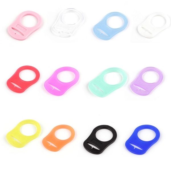 10pcs Dummy Pacifier Holder Clip Adapter Ring Button Style Pacifier Adapter (C17) - Image 2