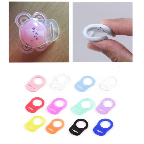 10pcs Dummy Pacifier Holder Clip Adapter Ring Button Style Pacifier Adapter (C17) - Image 6