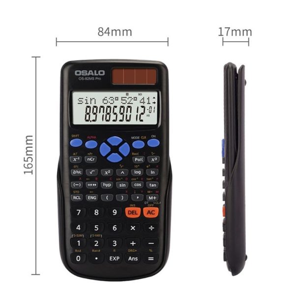 OSALO 240 Functions LCD Screen Solar Dual Power Supply Plug-in Teaching Calculator - Image 4