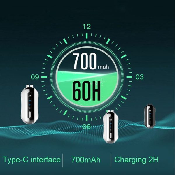 Portable Negative Ion Air Purifier Home Hanging Neck Purifier, Style: Chain Style (White) - Image 6
