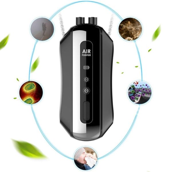 Portable Negative Ion Air Purifier Home Hanging Neck Purifier, Style: Chain Style (White) - Image 8