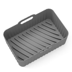 Ninja DZ201 Air Fryer Silicone Liner Mat Reusable Basket Tray, Spec: Gray Thick Model (140g)