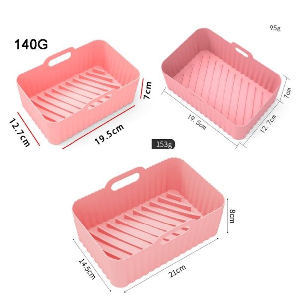Ninja DZ201 Air Fryer Silicone Liner Mat Reusable Basket Tray, Spec: Gray Thick Model (140g) - Image 3