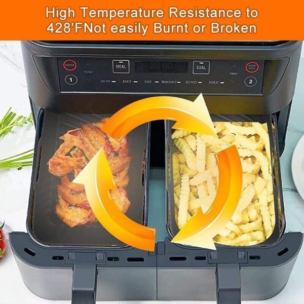 Ninja DZ201 Air Fryer Silicone Liner Mat Reusable Basket Tray, Spec: Gray Thick Model (140g) - Image 5