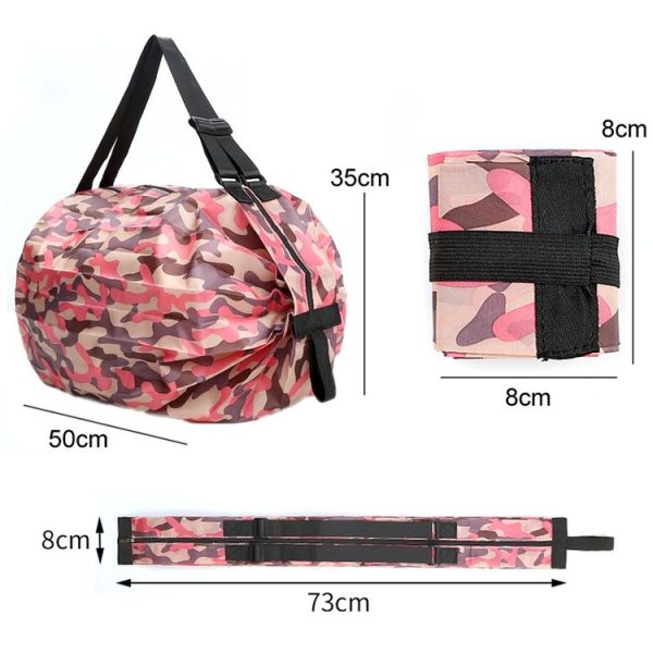 Portable Environmentally Friendly Large-capacity Folding Storage Bag (Black) - Image 3