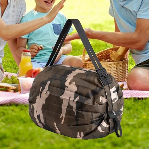 Portable Environmentally Friendly Large-capacity Folding Storage Bag (Black) - Image 7