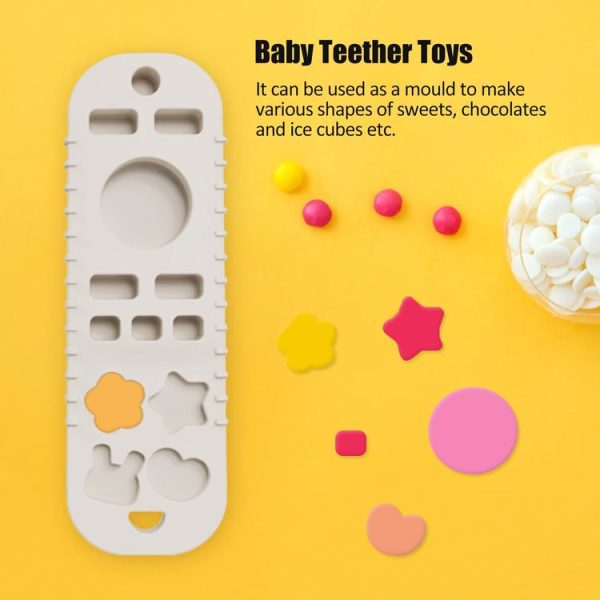 Infant Baby Silicone Remote Control Shape Toy Teether Cute Chew Toy, Color: Pink - Image 4