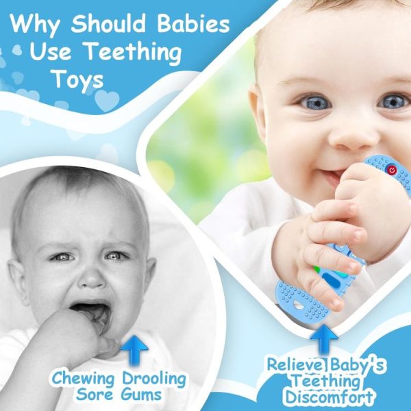 Infant Baby Silicone Remote Control Shape Toy Teether Cute Chew Toy, Color: Pink - Image 6