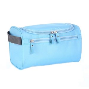 Horizontal Travel Toiletries Storage Bag Waterproof Cosmetic Bag (Sky Blue)