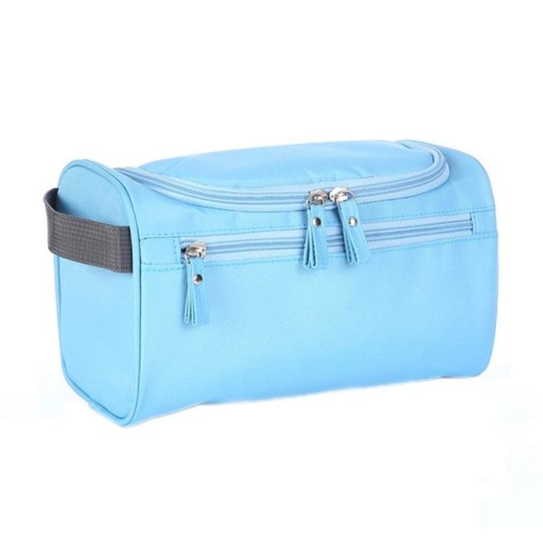 Horizontal Travel Toiletries Storage Bag Waterproof Cosmetic Bag (Sky Blue)