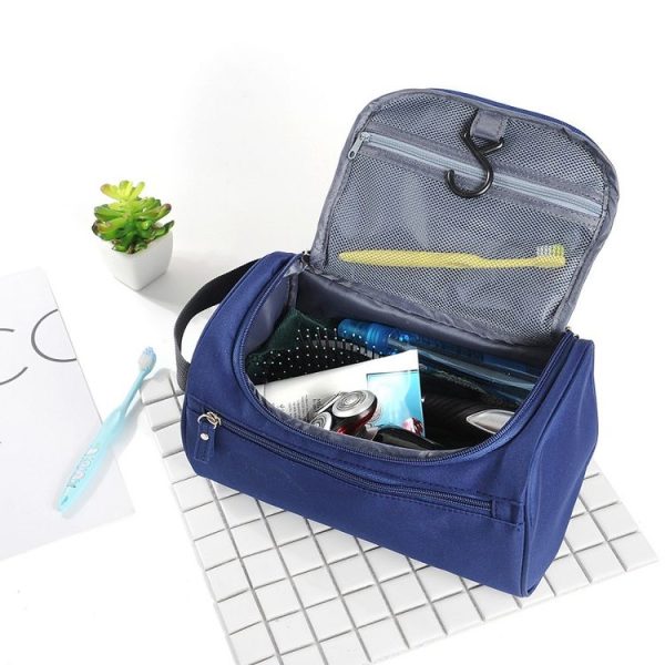 Horizontal Travel Toiletries Storage Bag Waterproof Cosmetic Bag (Sky Blue) - Image 5