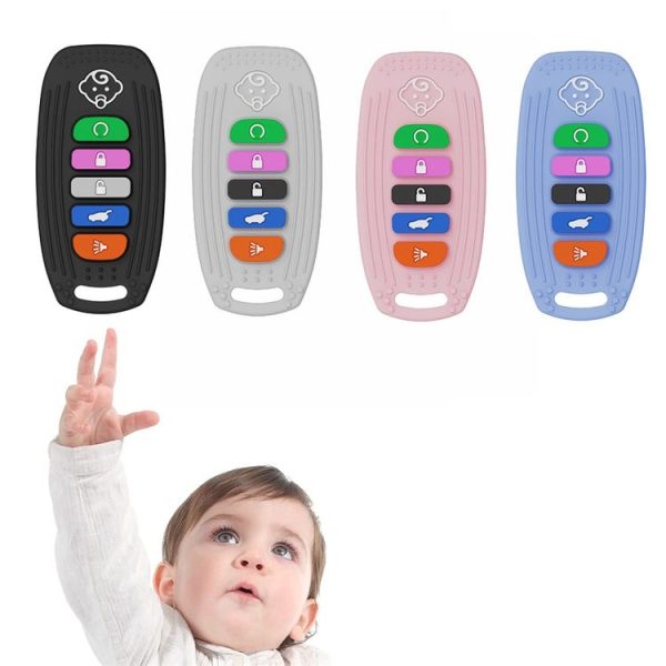 Babies Soft Silicone Car Keys Shape Teething Toys Molar Teether Chew Toys (Blue) - Image 2