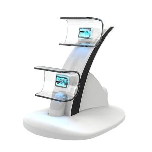 Iplay HBP-253 For PS5 Game Wireless Handle Double Charging Base Placement Bracket (White)