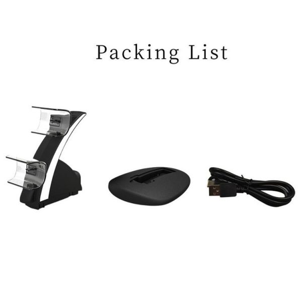 Iplay HBP-253 For PS5 Game Wireless Handle Double Charging Base Placement Bracket (White) - Image 3