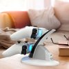 Iplay HBP-253 For PS5 Game Wireless Handle Double Charging Base Placement Bracket (White) - Image 9