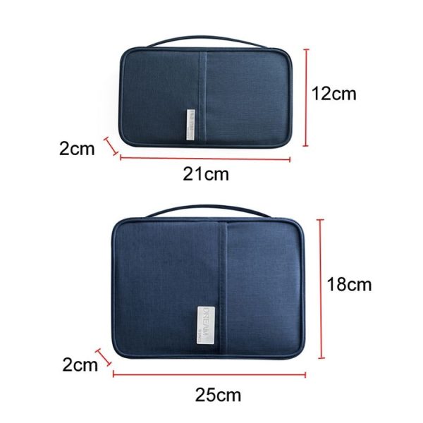 Travel Waterproof Dustproof Portable Passport Document Bag, Color: Blue Large - Image 3