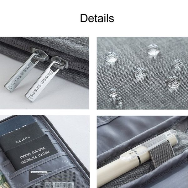 Travel Waterproof Dustproof Portable Passport Document Bag, Color: Blue Large - Image 4