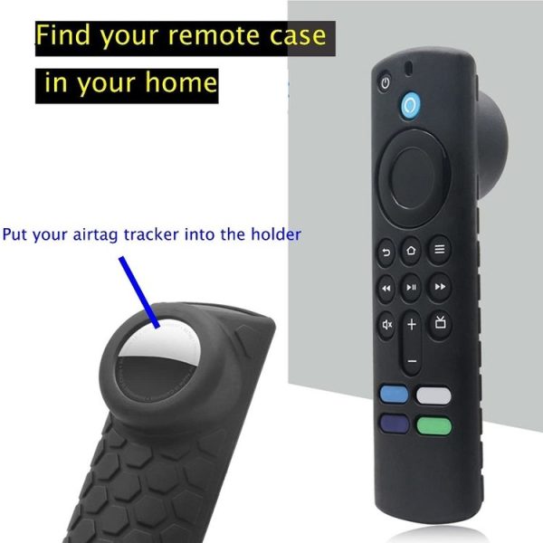2pcs Remote Control Case For Amazon Fire TV Stick 2021 ALEXA 3rd Gen With Airtag Holder (Luminous Green) - Image 5