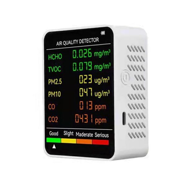 PM2.5 / PM10 Air Quality Detector Indoor Air Quality Monitor (White)