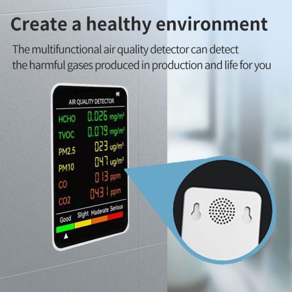PM2.5 / PM10 Air Quality Detector Indoor Air Quality Monitor (White) - Image 5