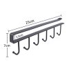 6 Even Iron Hook Hanging Cup Holder Cabinet Storage Hanger (White) - Image 3