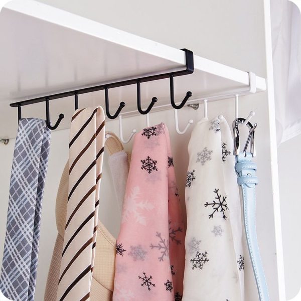 6 Even Iron Hook Hanging Cup Holder Cabinet Storage Hanger (White) - Image 7