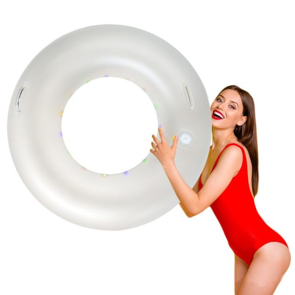 Children 56cm Inflatable Swimming Rings With Colorful Led Lights - Image 3