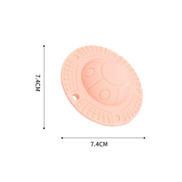Baby UFO Teething Rattle Toy Comforting Puzzle Hand Rattle (Pink) - Image 3