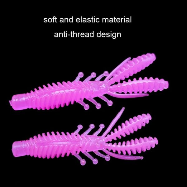 50pcs Small Reverse Threaded Floating Inverted Shrimp Bait (Green) - Image 4