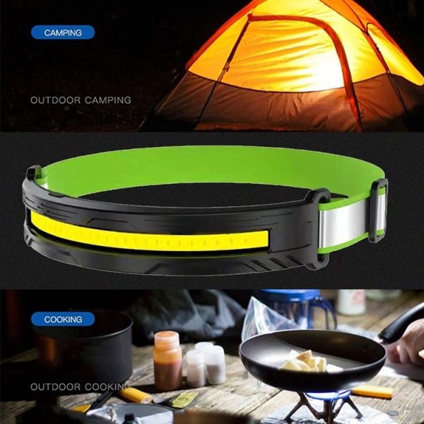 Portable Outdoor Camping Strong Light Rechargeable Warning Headlamp, Model: COB No Induction - Image 7