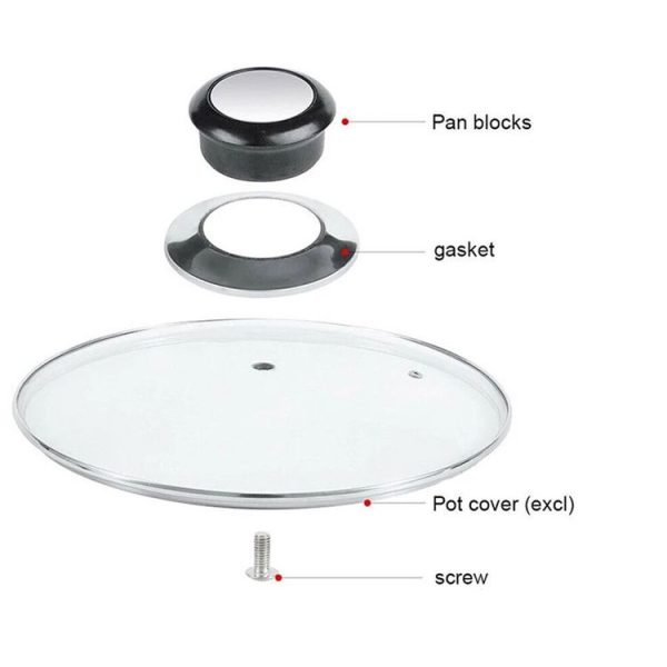 Stainless Steel Lid Handle Plastic Top Bead - Image 3