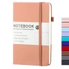 A6 PU Leather Notebook Business Notepad 96 Sheets Inner Pages (Pink)
