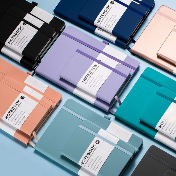 A6 PU Leather Notebook Business Notepad 96 Sheets Inner Pages (Pink) - Image 2
