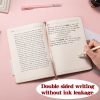 A6 PU Leather Notebook Business Notepad 96 Sheets Inner Pages (Pink) - Image 5