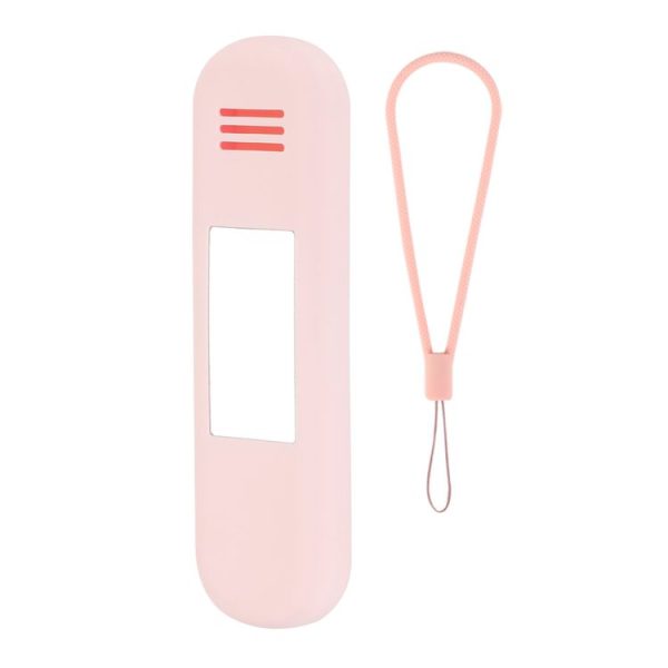 Travel Makeup Brush Holder Silicone Cosmetic Brush Organizer Bag Storage Box With Lanyard (Pink)