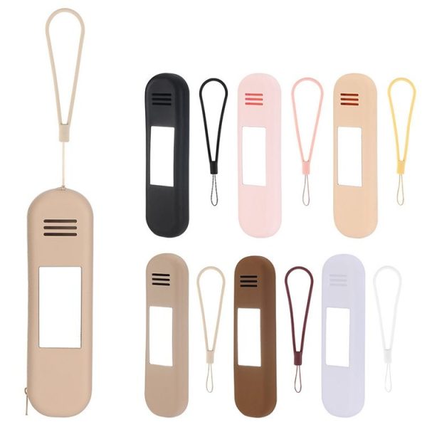 Travel Makeup Brush Holder Silicone Cosmetic Brush Organizer Bag Storage Box With Lanyard (Pink) - Image 2