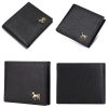 Men Horizontal Wallet Multifunctional Business Tri-fold Card Holder (Black) - Image 2