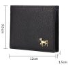 Men Horizontal Wallet Multifunctional Business Tri-fold Card Holder (Black) - Image 3